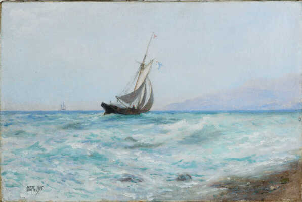 Лагорио Лев Феликсович. Парусная лодка у берегов Крыма